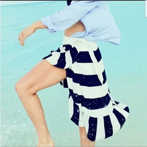 J. Crew rugby knit wrap skirt Navy/ Ivory. Size XS. - Picture 13 of 13